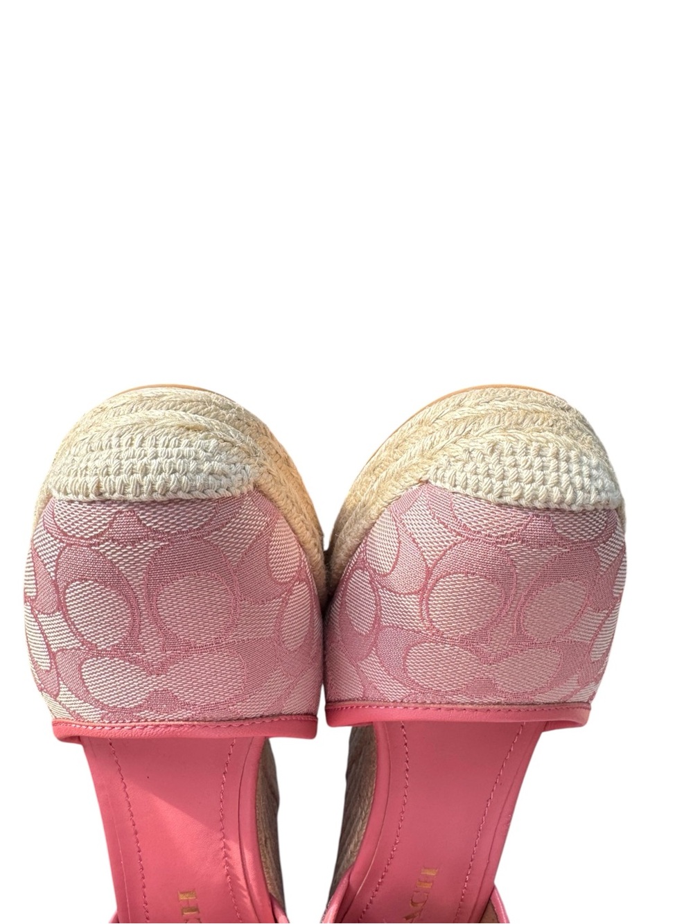 NEW Coach Pink Espadrille Heels - Picture 5 of 7